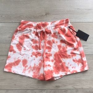 Jane delancey tie dye shorts sweats spot orange